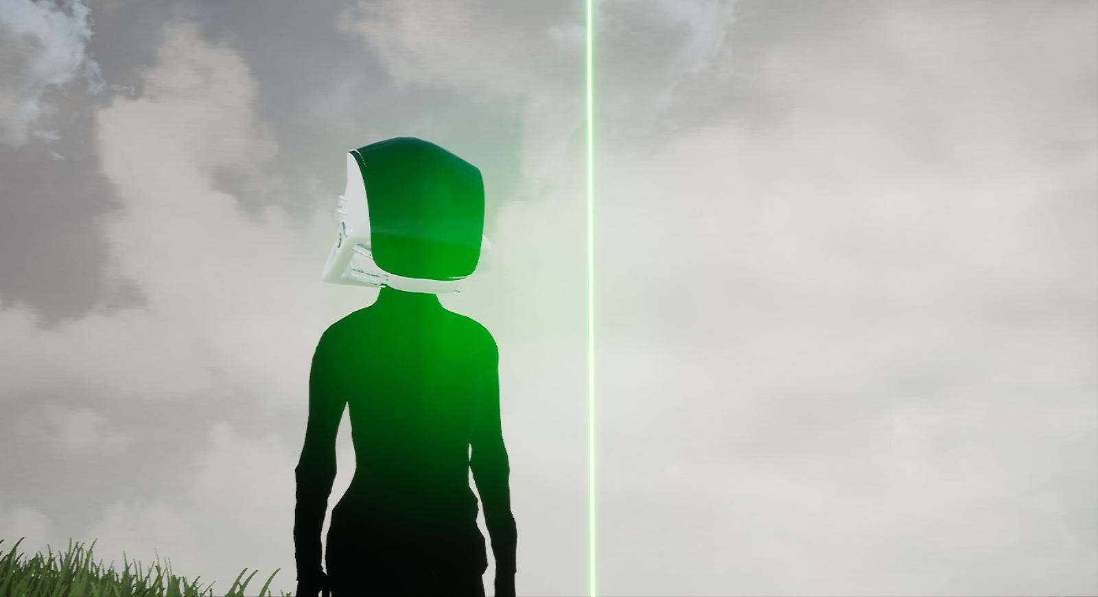 Optimum Link’s shadow character looking on