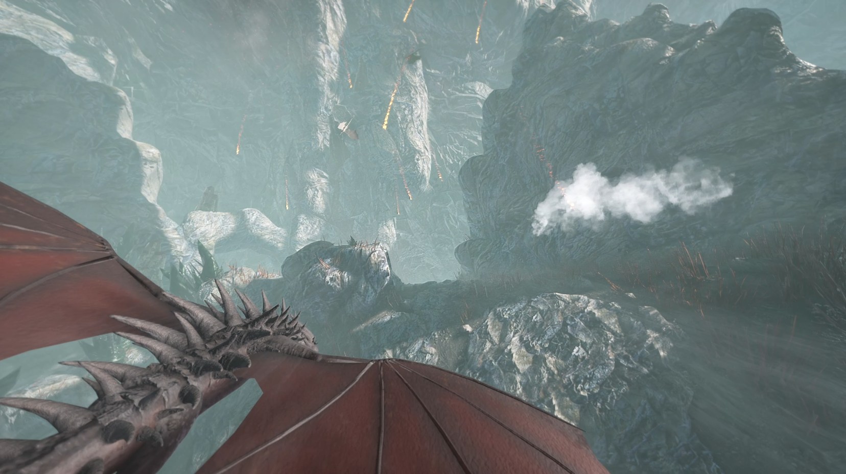 In-game Skyfear screenshot showing flying combat