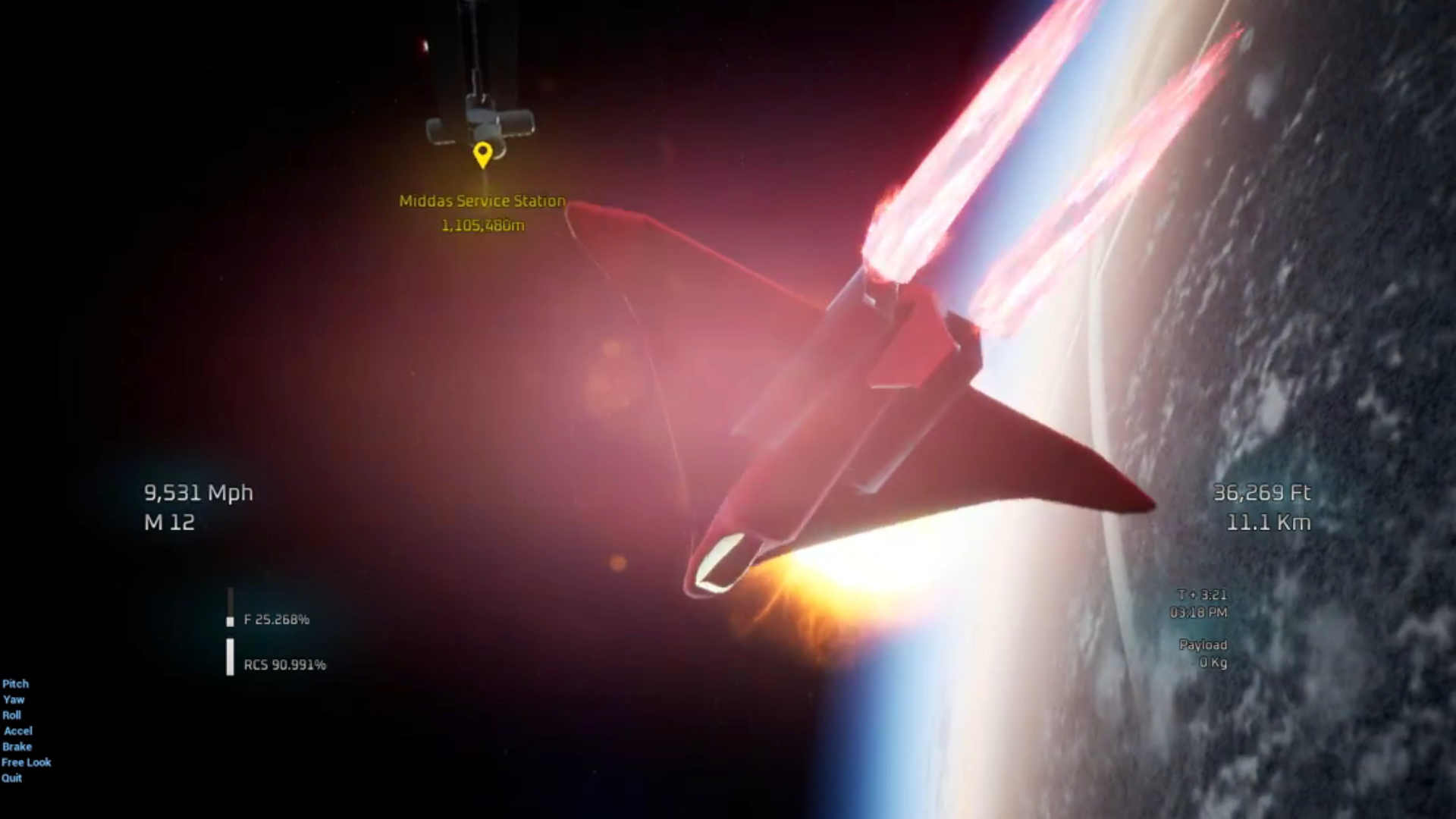 Image of a space plane used in a prototype project